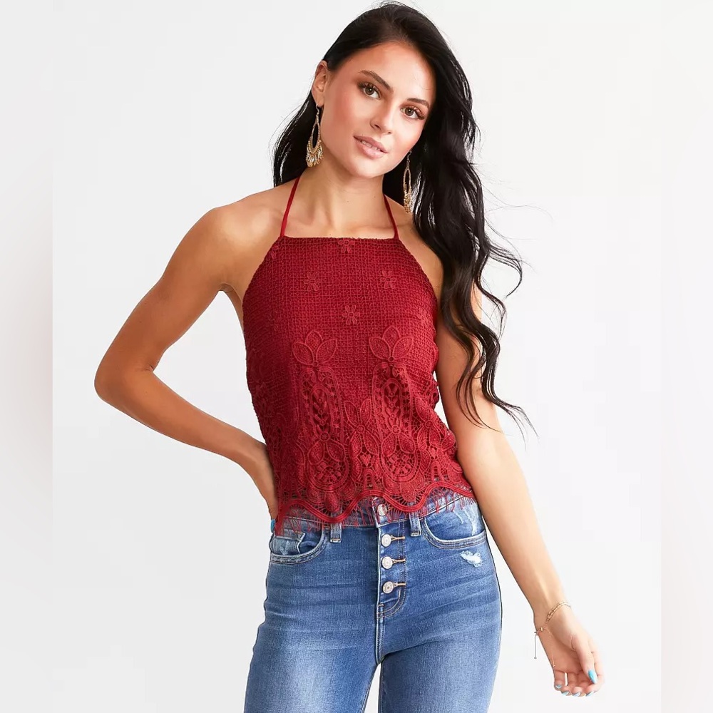 New With Tags Willow and Root Crochet Halter Top